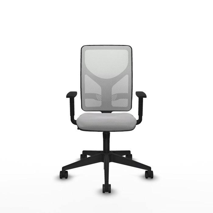 Silla de oficina Motilla con mecanismo Sincro tapizada con Tela color Gris claro y malla color Blanco. Equipada con lumbar 1D, Brazos 1D y Ruedas 65mm nailon Silla de oficina Motilla con mecanismo Sincro tapizada con Tela color Gris claro y malla color Blanco. Equipada con lumbar 1D, Brazos 1D y Ruedas 65mm nailon
