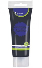 Bismark 328519 Pintura Acrílica Negro 75 ml Secado Rápido Multisuperficies Resistente al Agua