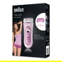 Braun Silk-épil 5 LS 5100 Epiladora/Depiladora Rotativa Sin Cable, Para Uso Húmedo y Seco, Incluye Recortadora y Cepillo, Color Rosa