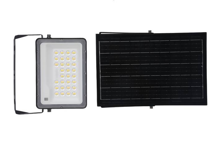 Proyector LED Solar 100W con tecnología 3CCT y panel 5V/10W, 1000Lm, IP65 Proyector LED Solar 100W con tecnología 3CCT y panel 5V/10W, 1000Lm, IP65