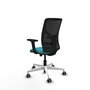 PIQUERAS Y CRESPO Silla de oficina Motilla con mecanismo Sincro/Traslack, Turquesa y Negro