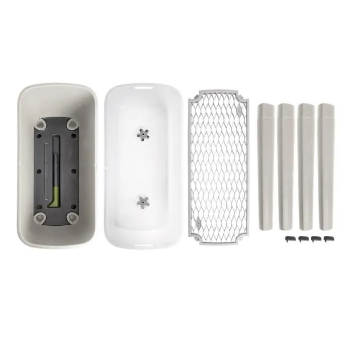 Elho 6719308040300 Huerto de Pie Noa - Gris - L 79 x B 39 x H 94 cm - Cultivo y Cosecha - 100% Reciclado