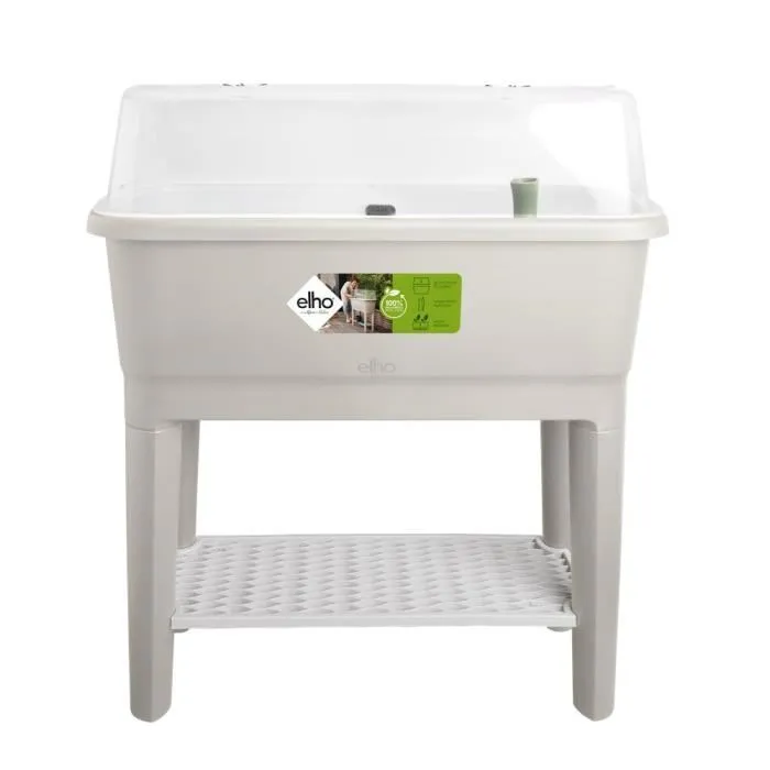 Elho 6719308040300 Huerto de Pie Noa - Gris - L 79 x B 39 x H 94 cm - Cultivo y Cosecha - 100% Reciclado