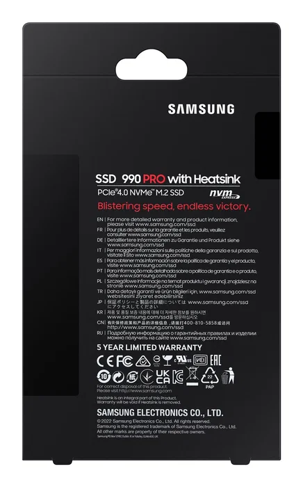 Samsung 990 PRO Heatsink 2 TB M.2 NVMe PCIe 4.0