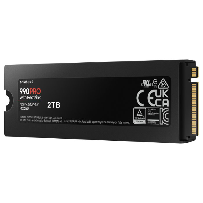 Samsung 990 PRO SSD M.2 2TB NVMe PCIe 4.0 x 4 Heatsink Retail
