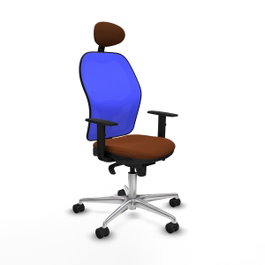 PIQUERAS Y CRESPO Silla de oficina Jorquera Marrón y Azul