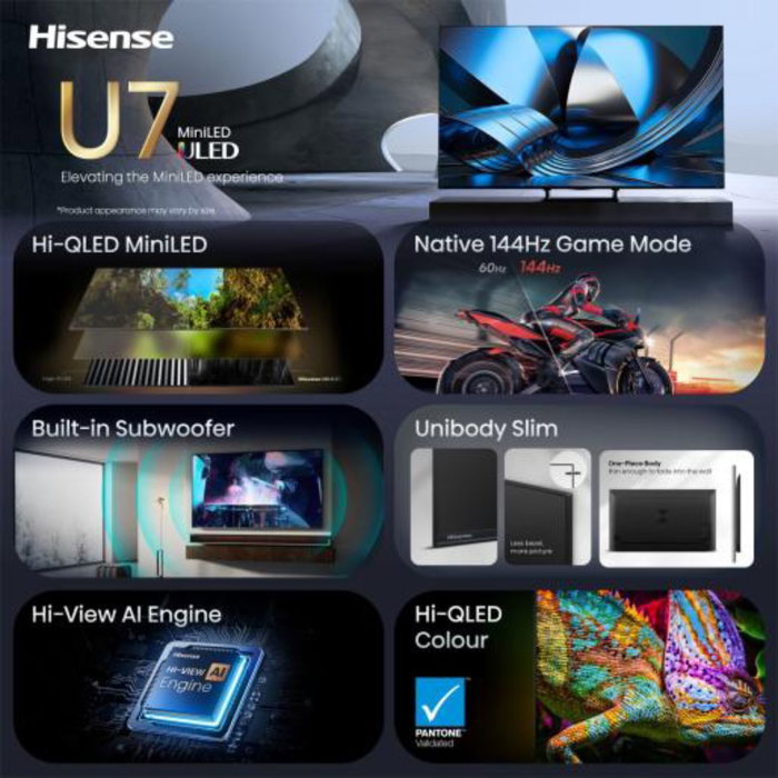 Hisense 75U7DSE Smart TV ULED 75 pulgadas 4K Ultra HD Hisense 75U7DSE Smart TV ULED 75 pulgadas 4K Ultra HD