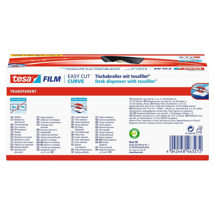 Tesa Easy Cut® CURVE Negro con cinta Tesafilm®