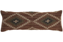 DKD Home Decor Cojin Boho Kilim Lana Yute Multicolor 85 x 30 cm (2 Unidades)