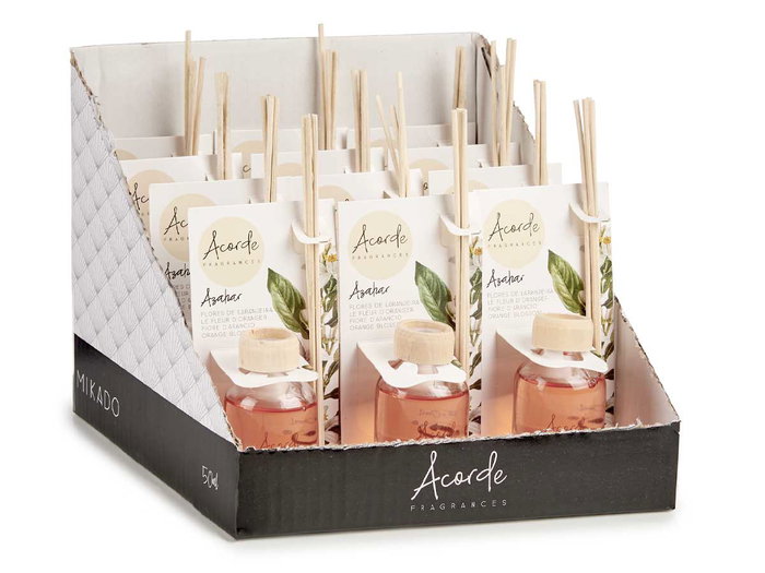 Acorde Mikado 50 ml Varilla Azahar 7x17x5 cm (Set de 12)