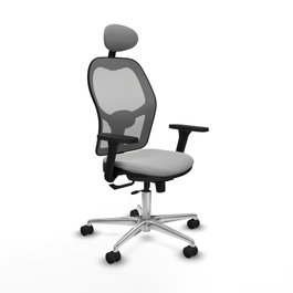 PIQUERAS Y CRESPO Silla de oficina Jorquera Gris con mecanismo Sincro/Traslack