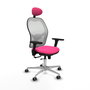 PIQUERAS Y CRESPO Silla de oficina Jorquera Rosa y Blanco