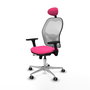 PIQUERAS Y CRESPO Silla de oficina Jorquera Rosa y Blanco