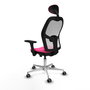 PIQUERAS Y CRESPO Silla de oficina Jorquera Rosa y Blanco