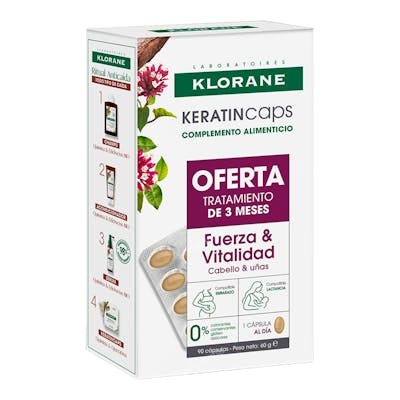 KLORANE Trio Keratincaps 3X30 Caps anticaída y fortalecimiento cabello KLORANE Trio Keratincaps 3X30 Caps anticaída y fortalecimiento cabello