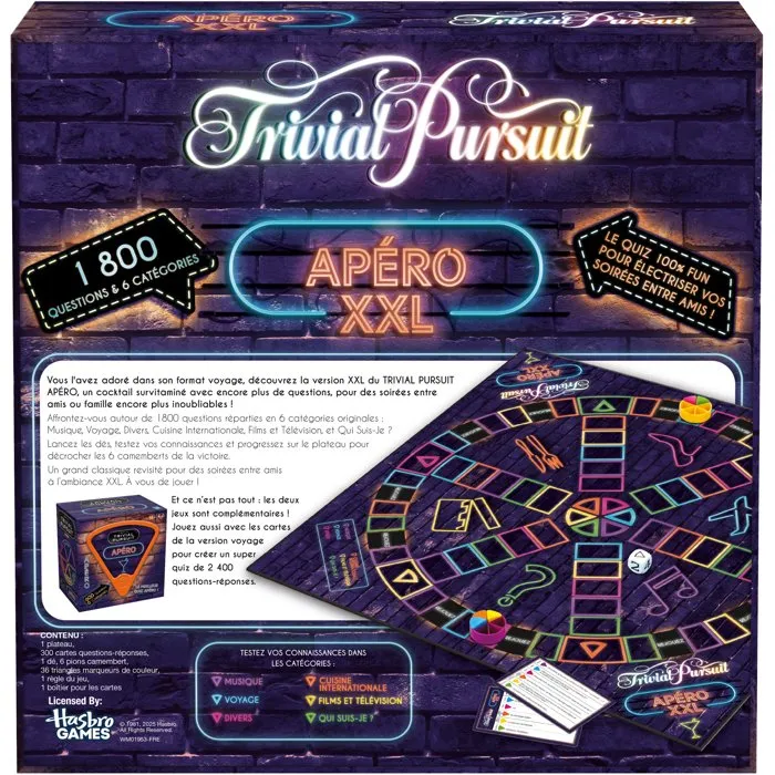 Winning Moves Trivial Pursuit XXL Happy Hour - Juego de Mesa - Mínimo 2 Jugadores - Mayores de 16 años