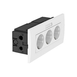 OBO Bettermann SDE-RW D0RW3B Unidad de toma de corriente de 3 enchufes