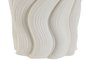 DKD Home Decor Jarrón de Gres Blanco con Acabado 3D