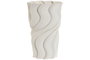 DKD Home Decor Jarrón de Gres Blanco con Acabado 3D