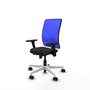 PIQUERAS Y CRESPO Silla de oficina Motilla con mecanismo Sincro/Traslack, Azul y Negro
