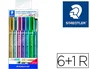 Staedtler Set de 6 Rotuladores Metálicos Surtidos y 1 Rotulador Pigment Liner 308 C2-9