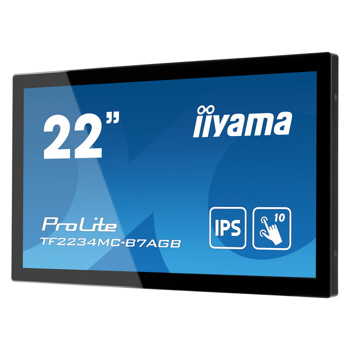 iiyama ProLite TF2234MC-B7AGB Monitor Táctil de 21.5 Pulgadas Full HD (54.6 cm) IPS, 1920x1080, 10 Puntos Táctiles, Pantalla Plana, HDMI, DisplayPort, Negro