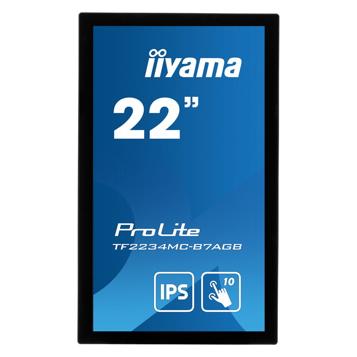iiyama ProLite TF2234MC-B7AGB Monitor Táctil de 21.5 Pulgadas Full HD (54.6 cm) IPS, 1920x1080, 10 Puntos Táctiles, Pantalla Plana, HDMI, DisplayPort, Negro