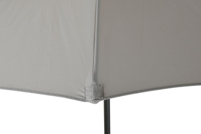 DKD Home Decor - Parasol de Jardín y Terraza Reclinable, Tamaño 280x280x250 cm, Gris y Negro, Protección UV 50+, Acero y Poliéster