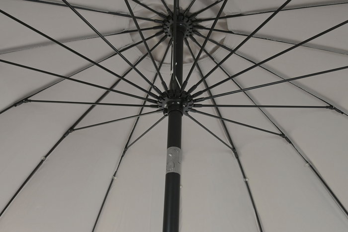 DKD Home Decor - Parasol de Jardín y Terraza Reclinable, Tamaño 280x280x250 cm, Gris y Negro, Protección UV 50+, Acero y Poliéster