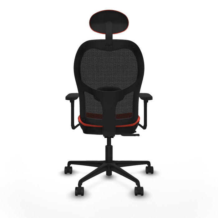 PIQUERAS Y CRESPO Silla de oficina Jorquera con mecanismo Sincro/Traslack, Naranja oscuro/Negro