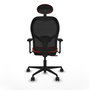 PIQUERAS Y CRESPO Silla de oficina Jorquera con mecanismo Sincro/Traslack, Naranja oscuro/Negro