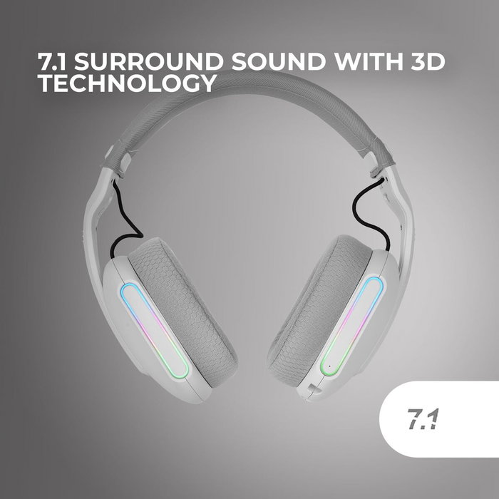 Mars Gaming MHW-PRO Auriculares Gaming Inalámbricos ARGB Blanco