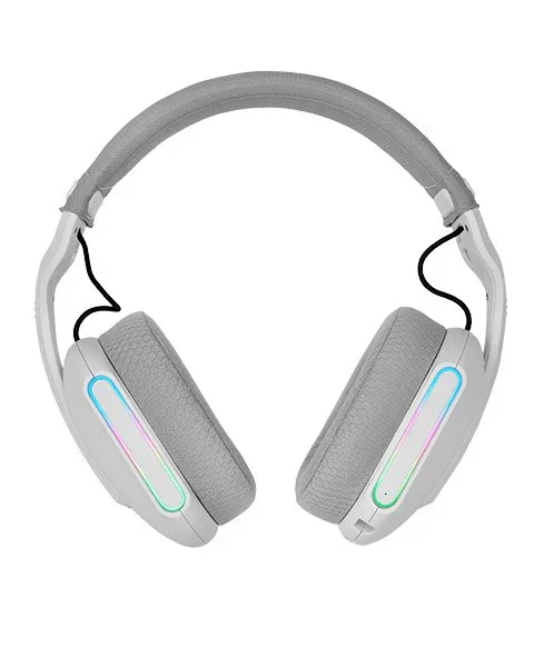 Mars Gaming MHW-PRO Auriculares Gaming Inalámbricos y Alámbricos, Tri-mode (Bluetooth 5.3/2.4GHz/Jack), Sonido 7.1 3D, 220g, ARGB, Micrófono Dual, Blanco