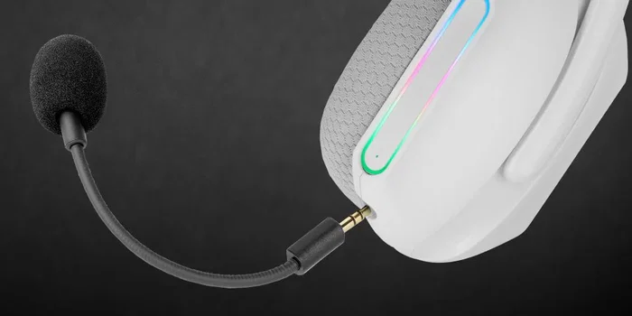 Mars Gaming MHW-PRO Auriculares Gaming Inalámbricos y Alámbricos, Tri-mode (Bluetooth 5.3/2.4GHz/Jack), Sonido 7.1 3D, 220g, ARGB, Micrófono Dual, Blanco