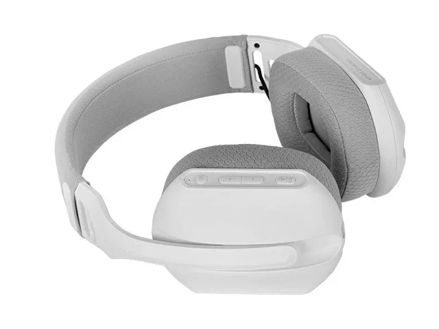 Mars Gaming MHW-PRO Auriculares Gaming Inalámbricos y Alámbricos, Tri-mode (Bluetooth 5.3/2.4GHz/Jack), Sonido 7.1 3D, 220g, ARGB, Micrófono Dual, Blanco
