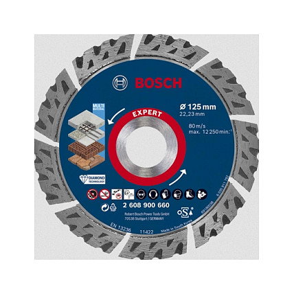 Bosch Disco de Corte Diamante Expert Multi-Material 125mm Bosch Disco de Corte Diamante Expert Multi-Material 125mm