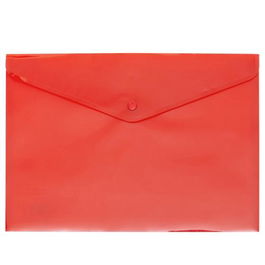 Grafoplás Sobre Broche Ecoplás Folio Polipropileno Translúcido Rojo