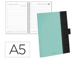 Liderpapel Agenda de oficina 2027 día por página A5 turquesa