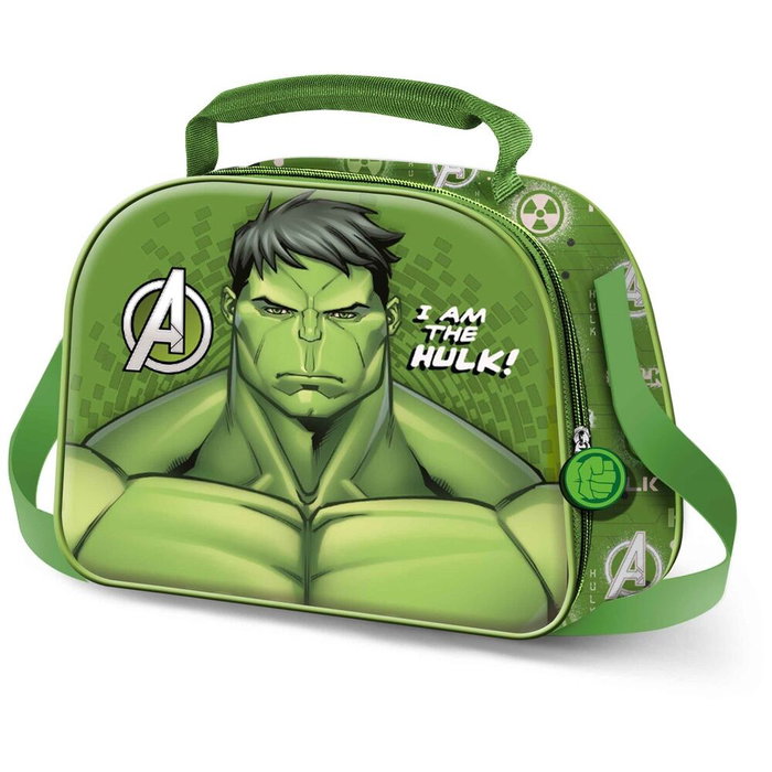 KaracterMania Bolsa Portameriendas 3D Hulk Marvel Infantil 20x25.5x10cm Isotermica
