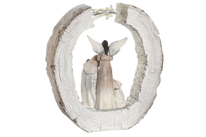 DKD Home Decor Nacimiento de Resina Dorado y Gris Claro 19,5x6x22 cm