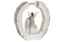 DKD Home Decor Nacimiento de Resina Dorado y Gris Claro 19,5x6x22 cm