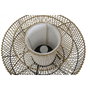 DKD Home Decor Lámpara de Sobremesa de Hierro y Algodón Negro y Dorado