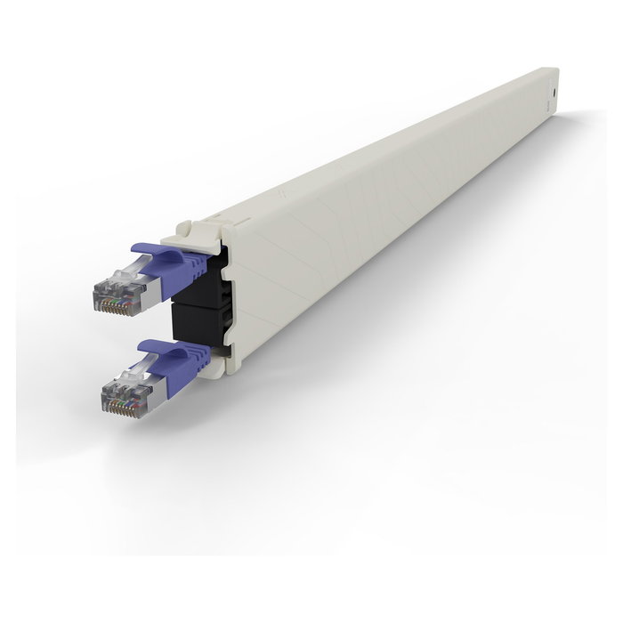 PATCHBOX Kupferkassette 30RU (1.8 m), Cat. 6a U/FTP PoE Patchbox.one, violeta