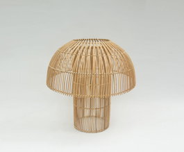 DKD Home Decor Lámpara de Techo de Ratán Seta Marrón Natural