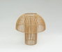 DKD Home Decor Lámpara de Techo de Ratán Seta Marrón Natural