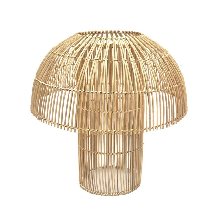 DKD Home Decor Lámpara de Techo de Ratán Seta Marrón Natural DKD Home Decor Lámpara de Techo de Ratán Seta Marrón Natural