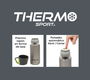 Thermosport Termo Inox Mate 350 ml Con Taza (8 Unidades)