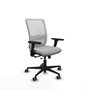 PIQUERAS Y CRESPO Silla de oficina Haches con mecanismo Sincro/Traslack, Gris claro y Blanco