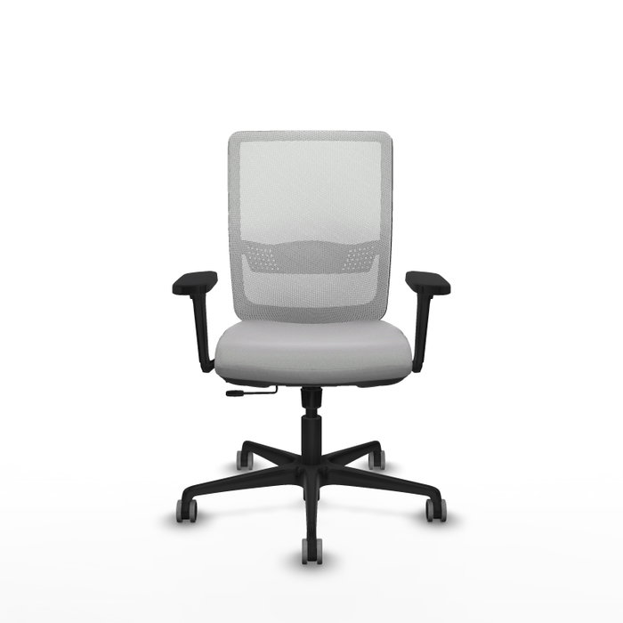 PIQUERAS Y CRESPO Silla de oficina Haches con mecanismo Sincro/Traslack, Gris claro y Blanco PIQUERAS Y CRESPO Silla de oficina Haches con mecanismo Sincro/Traslack, Gris claro y Blanco