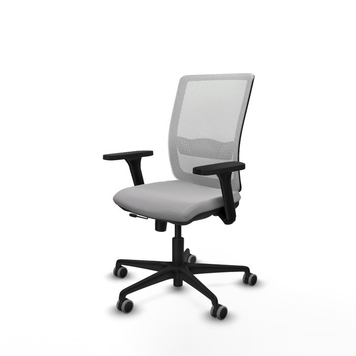 PIQUERAS Y CRESPO Silla de oficina Haches con mecanismo Sincro/Traslack, Gris claro y Blanco PIQUERAS Y CRESPO Silla de oficina Haches con mecanismo Sincro/Traslack, Gris claro y Blanco